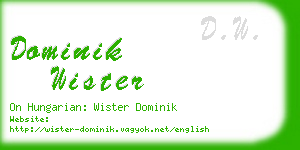 dominik wister business card